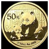 2012 1/10 oz Gold Panda 50 Yuan GEM PROOF
