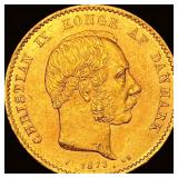 1873 Denmark Gold 20 Kroner Christian IX SUPERB GE