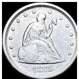 1875-S Silver Twenty Cents CLOSELY UNCIRCULATED