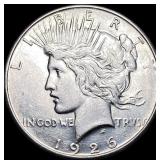 1926-S Silver Peace Dollar CHOICE AU