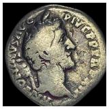 Roman Ant. Pius 138-161 AD Silver Denarius NEARLY