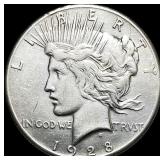 1928 Silver Peace Dollar CLOSELY UNCIRCULATED