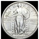 1917-D Type 1 Standing Liberty Quarter  UNCIRCULA