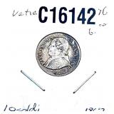 1867-R Silver Papal States 10 Soldi VF