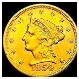 1854 $2.50 Gold Quarter Eagle