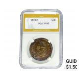 1824/1 Capped Bust Half Dollar PGA XF40