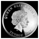 2017 Tuvalu Silver P-51 Mustang $1 Coin GEM PROOF