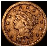 1848 Braided Hair Large Cent NEARLY UNCIRCULATED