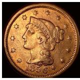 1856 Braided Hair Large Cent LIGHTLY CIRCULATED
