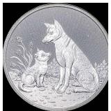 2022 2 oz Silver Australian Dingo $2 GEM BU
