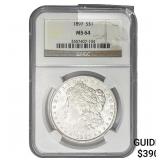 1897 Morgan Silver Dollar NGC MS64