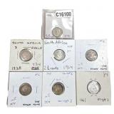 Various Dates Silver South Africa 3 Pence HIGH GRA