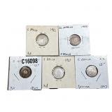 Various Dates Silver South Africa 3 Pence HIGH GRA