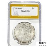1890-O Morgan Silver Dollar PGA MS64
