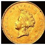 1854 Gold $1 Indian Head Type 2 CLOSELY UNCIRCULAT