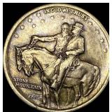 1925 Silver Stone Mountain Half Dollar NEARLY UNCI