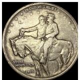 1925 Stone Mountain Silver Half Dollar NEARLY UNCI