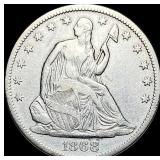 1868-S Silver Half Dollar LIGHTLY CIRCULATED