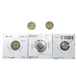 Various Dates Russia Silver 10 Kopeks XF