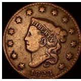 1823 Coronet Head Large Cent LIGHTLY CIRCULATED