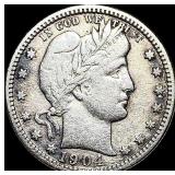 1904-O Silver Barber Quarter LIGHTLY  CIRCULATED