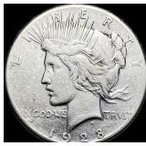 1928 Silver Peace Dollar LIGHTLY CIRCULATED