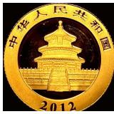 2012 1/10 oz Gold 50 Yuan Panda GEM PROOF