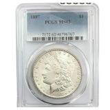 1887 Morgan Silver Dollar PCGS MS62