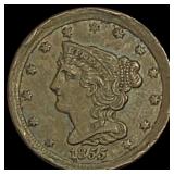 1855 Braided Hair Half Cent LIGHTLY CIRCULATED