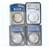 1879-1883 GEM BU Morgan Silver Dollar [4 Coins] NG