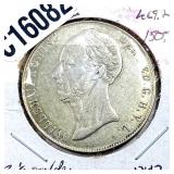 1847 Silver Netherlands 2 1/2 Gulden XF