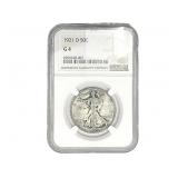 1921-D Walking Liberty Half Dollar NGC G4