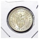 1917 Silver Philippines 10C SUPERB GEM BU