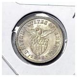 1913 Silver Philippines 10C SUPERB GEM BU