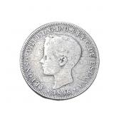1896 Silver Puerto Rico 40C VF