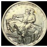 1925 Silver Stone Mountain Half Dollar NEARLY UNCI