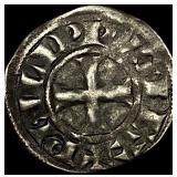 1297-1301 Greece Frankish Crusader Silver Denier N