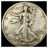 1934-S Silver Walking Liberty Half Dollar  NEARLY