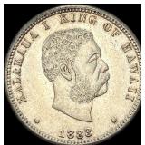 1883 Hawaii Silver 1/4 Dollar CHOICE AU