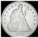 1872 Seated Liberty Silver Dollar CLOSELY  UNCIRC