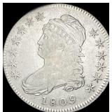 1809 Capped Bust Half Dollar LIGHTLY  CIRCULATED
