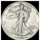 1919-D Silver Walking Liberty Half Dollar  LIGHTL