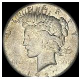 1927 Silver Peace Dollar ABOUT UNCIRCULATED