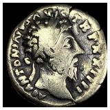 Roman Commodus, 177-192 Silver Denarius NEARLY UN