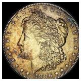 1886 TONED Silver Morgan Dollar SUPERB GEM BU