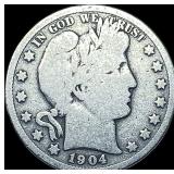 1904-S Silver Barber Half Dollar NICELY CIRCULATED