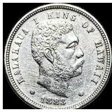 1883 Hawaii Silver Dime CLOSELY UNCIRCULATED
