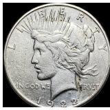 1922-S Silver Peace Dollar NEARLY  UNCIRCULATED