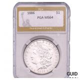 1886 Morgan Silver Dollar PGA MS64