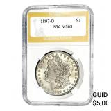 1897-O Morgan Silver Dollar PGA MS63